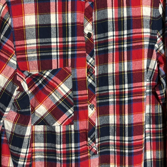 JUSTFAB Plaid 3/4 Button Top Size 3X - Picture 5 of 5